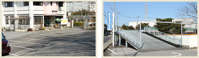 （左）第1駐車場の写真（右）第2駐車場の写真